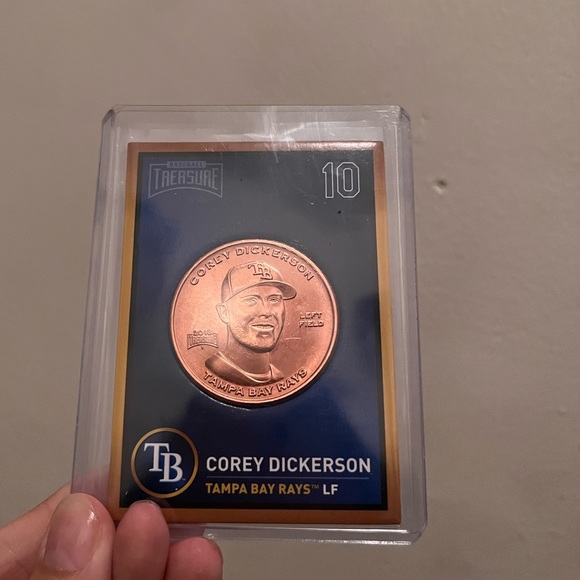 2018 Baseball Treasure Coin Card Relic Corey Dickerson Rays (MISC10) - Picture 1 of 2